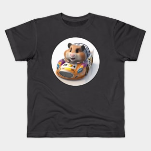 hamster as nascar driver Kids T-Shirt